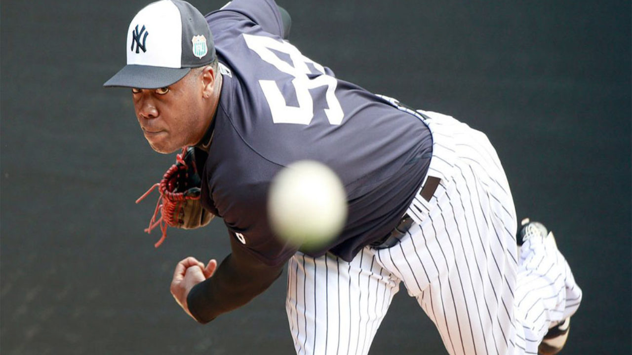 Ni el coronavirus lo detiene: el brutal entrenamiento de Aroldis