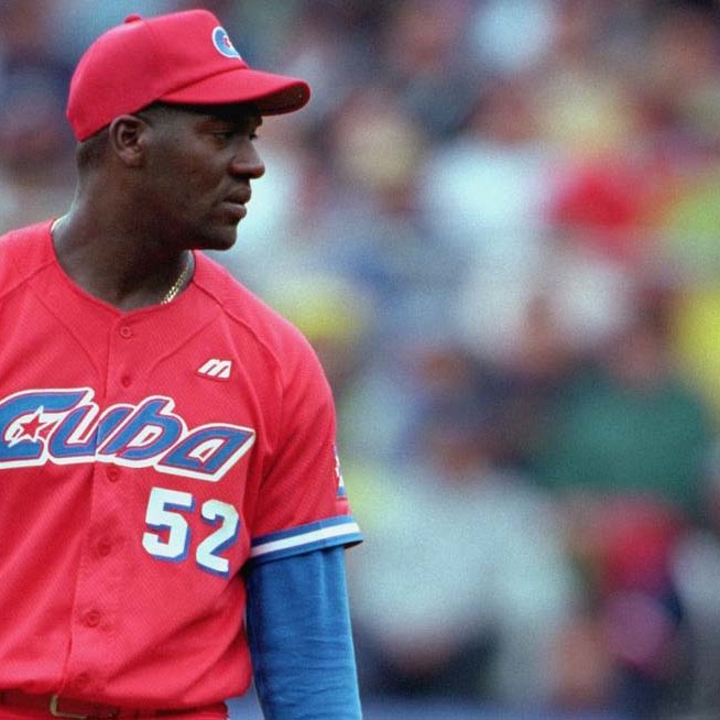 José Ariel Contreras con el equipo Cuba