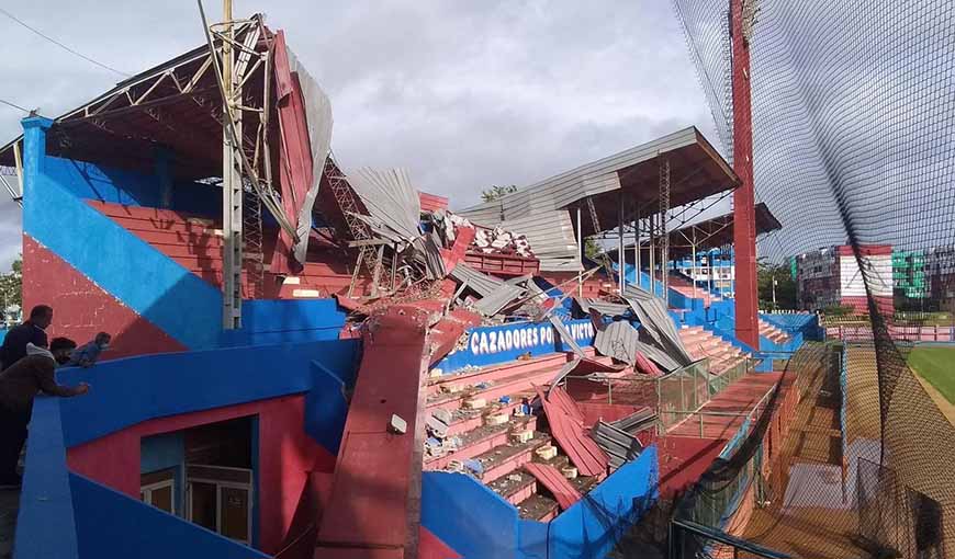 estadio del equipo Artemisa afectado