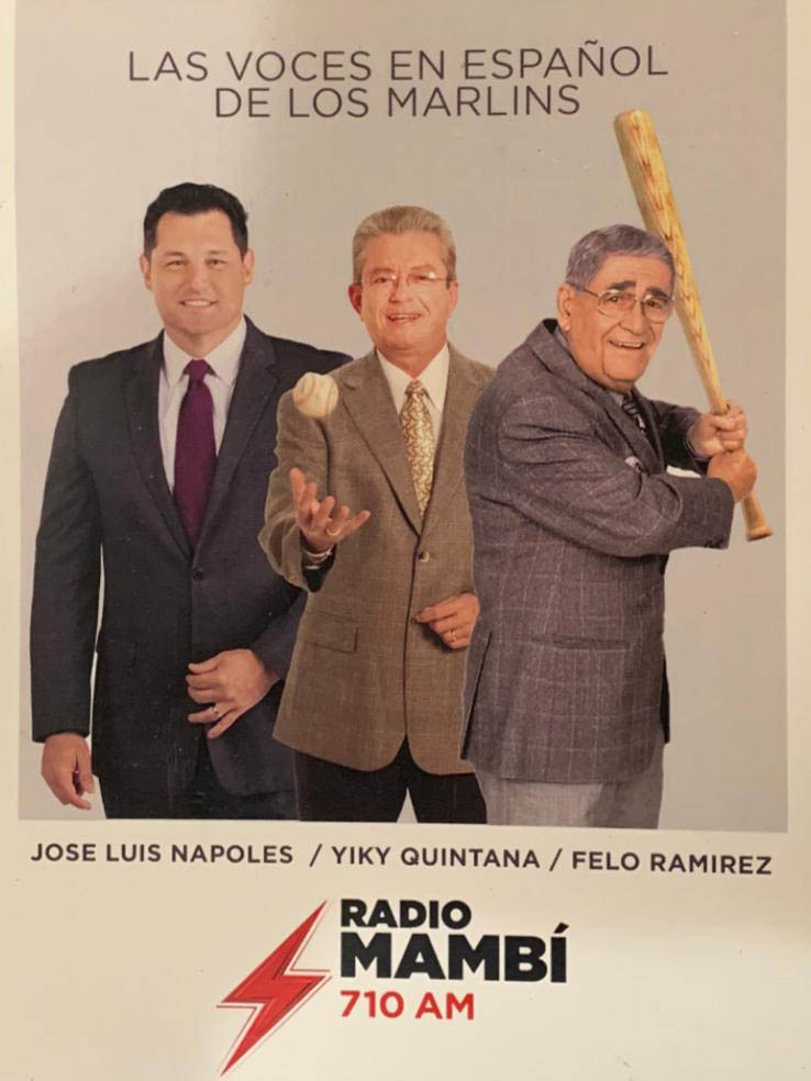 José Luis Nápoles con Yiky Quintana y Felo Ramirez