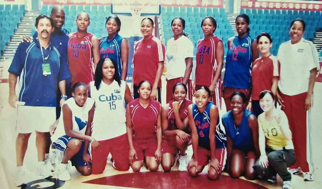 Yudi Abreu con el equipo Cuba