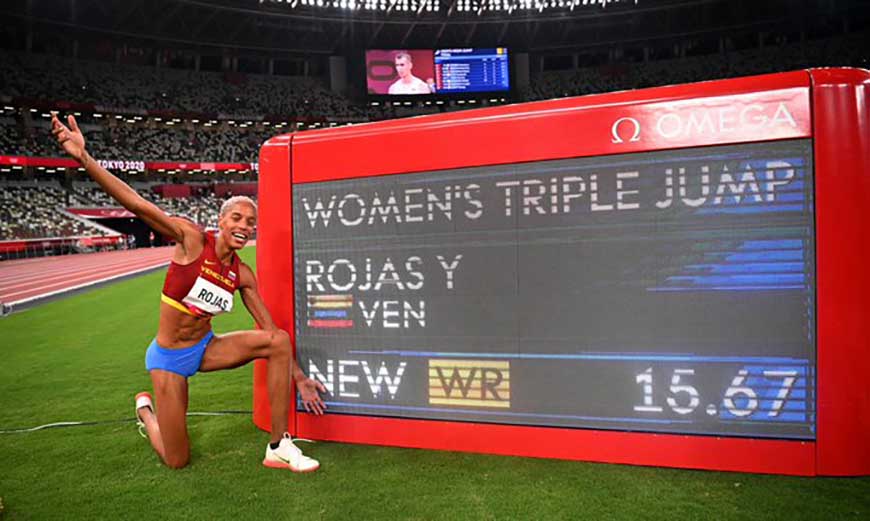 Cubana Povea, quinta en noche de récord mundial para Yulimar Rojas