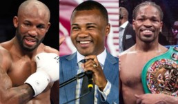 Boxeadores Yordenis Ugás, Félix Trinidad, Shawn Porter