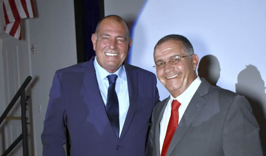 Periodista cubano Jorge Morejón y René Arocha