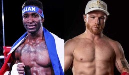Boxeadores William Scull y Canelo Álvarez