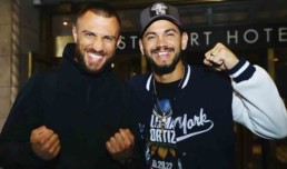 Boxeadores Robeisy Ramírez y Vasiliy Lomachenko en Nueva York