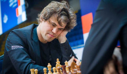 Magnus Carlsen en el Mundial de Rápidas