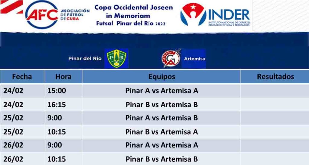 Calendario de la Copa Futsal