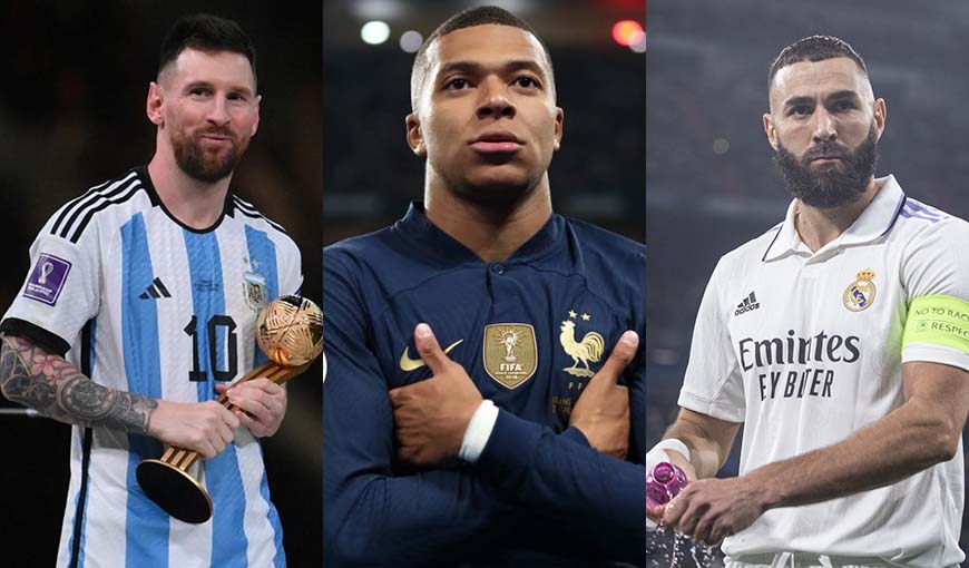 Messi, Mbappe y Benzema premio The Best