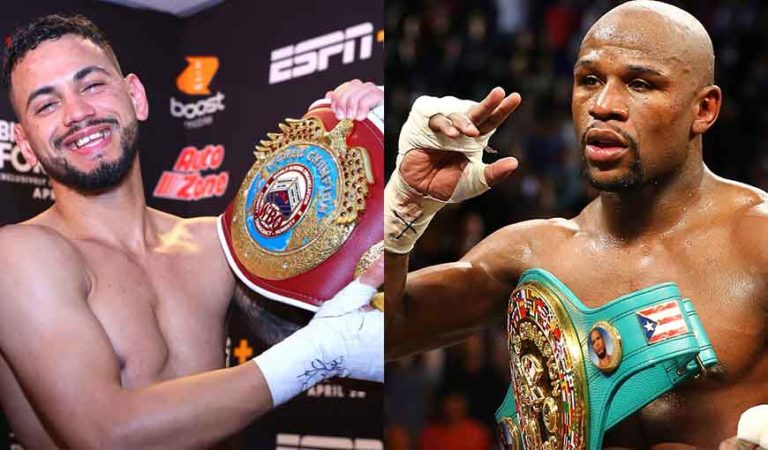 Boxeadores Robeisy Ramírez y Floyd Mayweather