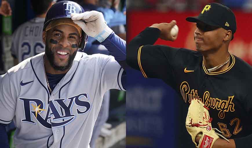 Yandy Díaz y Johan Oviedo jugadores béisbol cubano en MLB