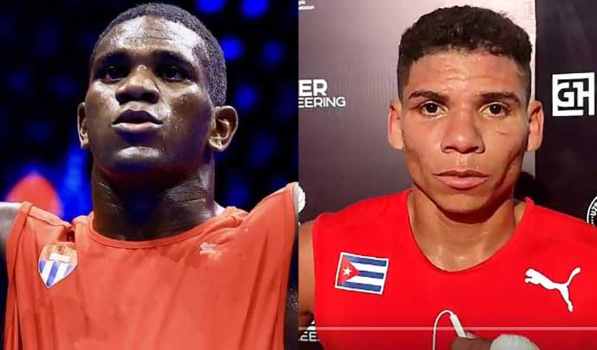 Boxeadores cubanos Yoenlis Hernández y Yosbany Veitía Mundial de Boxeo