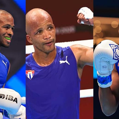 Lázaro Álvarez, Roniel Iglesias y Jorge Cuéllar