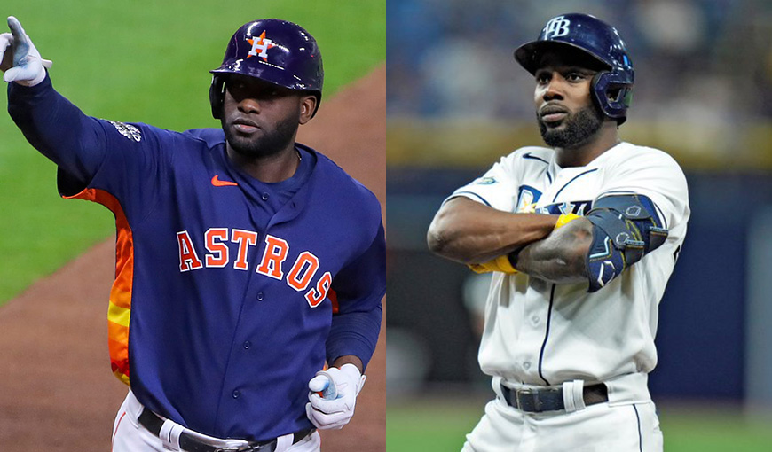 Yordan Álvarez y Randy Arozarena