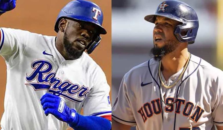 Beisbolistas cubanos en MLB Adolis García y José Dariel Abreu