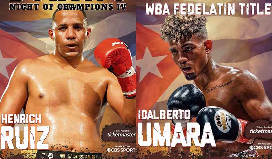 Peleas boxeo cubano Idalberto Umará y Herich Ruiz