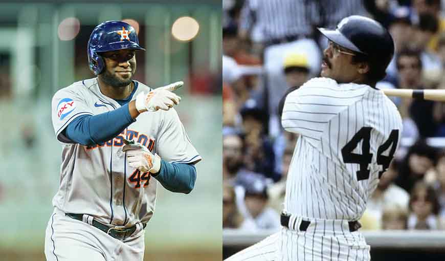 Beisbolistas Yordan Álvarez y Reggie Jackson noticias MLB
