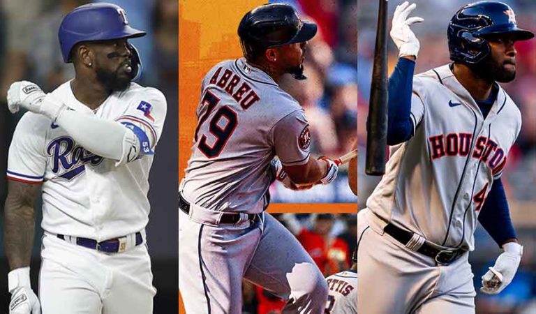 Beisbolistas cubanos Adolis García, José Abreu y Yordan Álvarez de los Astros noticias MLB