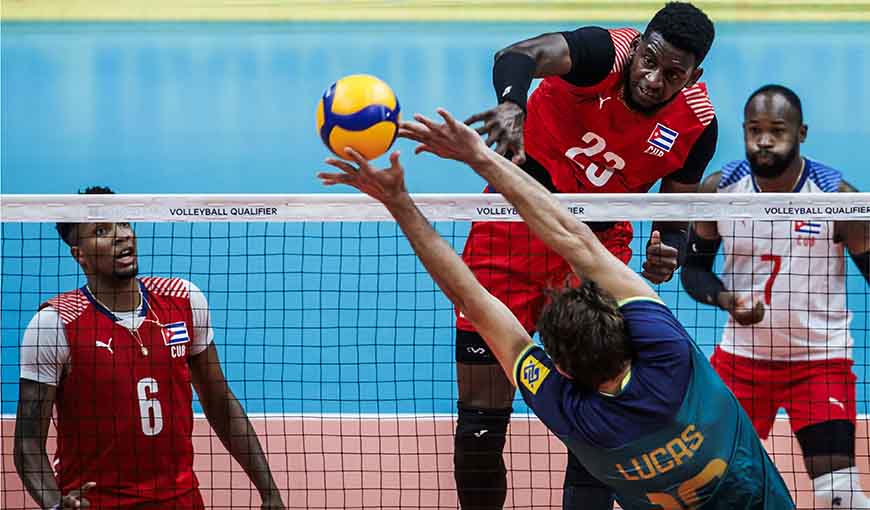 Cuba vs Brasil juego preolímpico voleibol