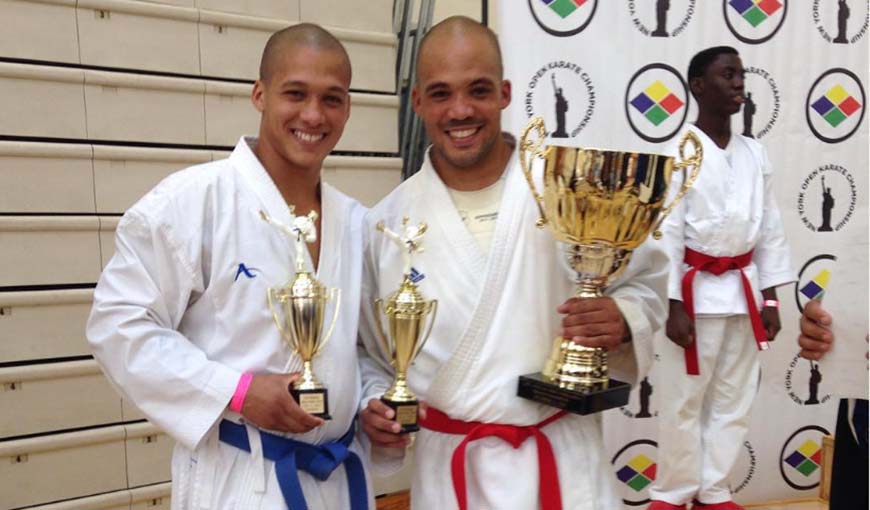 Dennis y Damián Novo, karatecas cubanos en EEUU
