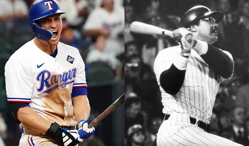 Corey Seager y Reggie Jackson, beisbolistas postemporada MLB Serie Mundial