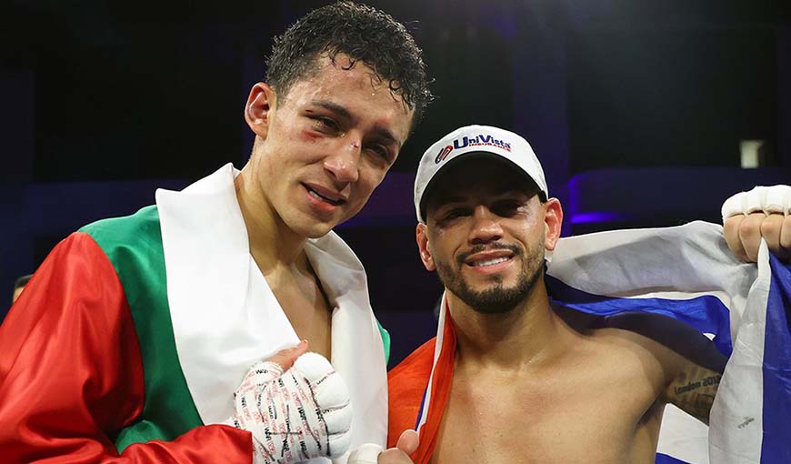Rafael Espinoza y Robeisy Ramírez boxeadores peso pluma