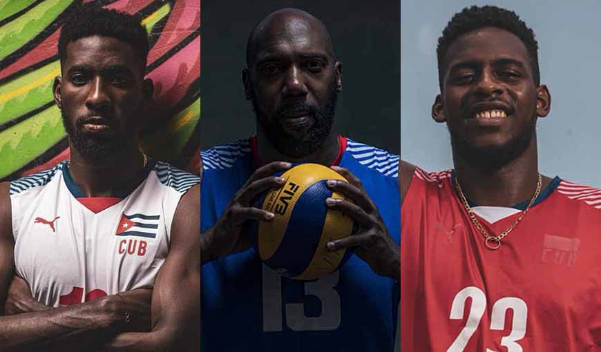 Robertlandy Simón, Marlon Yant y Miguel Ángel López voleibol cubano
