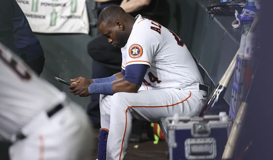 Yordan Álvarez, pelotero cubano de los Astros de Houston