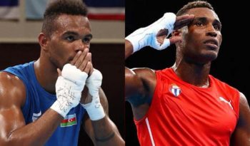 Boxeadores cubanos Loren Berto Alfonso y Julio César La Cruz