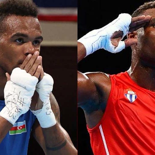 Boxeadores cubanos Loren Berto Alfonso y Julio César La Cruz