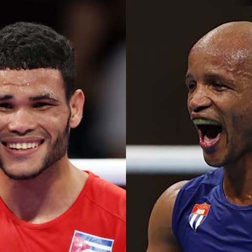 Boxeadores Erislandy Álvarez y Roniel Iglesias