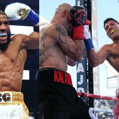 Boxeadores cubanos Andy Cruz y David Morrell